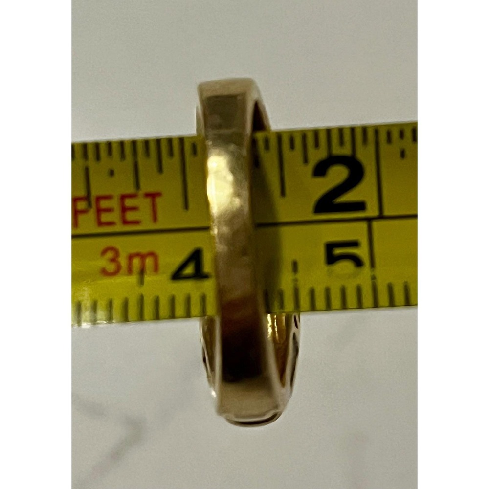 Mens Diamond Ring 10K Yellow Gold DAD Accent Size 9.5‎ Father Birthday 4 Grams - Picture 9 of 10